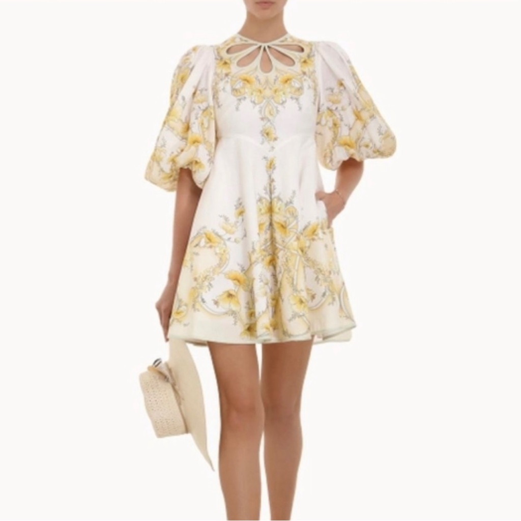 Zimmerman Jeannie Keyhole Mini Dress